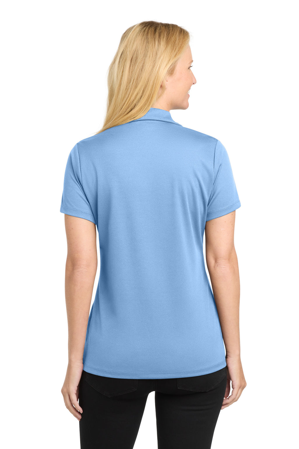 Sport-Tek Women's PosiCharge RacerMesh Polo. LST640 - Carolina Blue - back