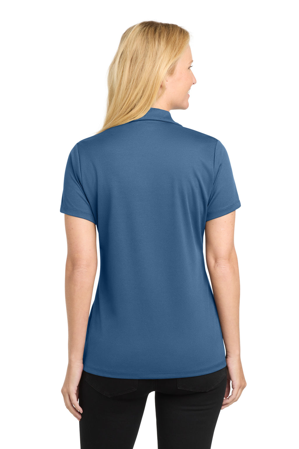 Sport-Tek Women's PosiCharge RacerMesh Polo. LST640 - Dawn Blue - back