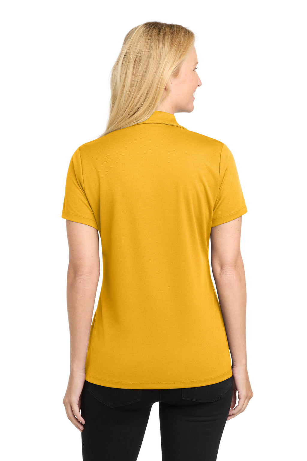 Sport-Tek Women's PosiCharge RacerMesh Polo. LST640 - Gold - back