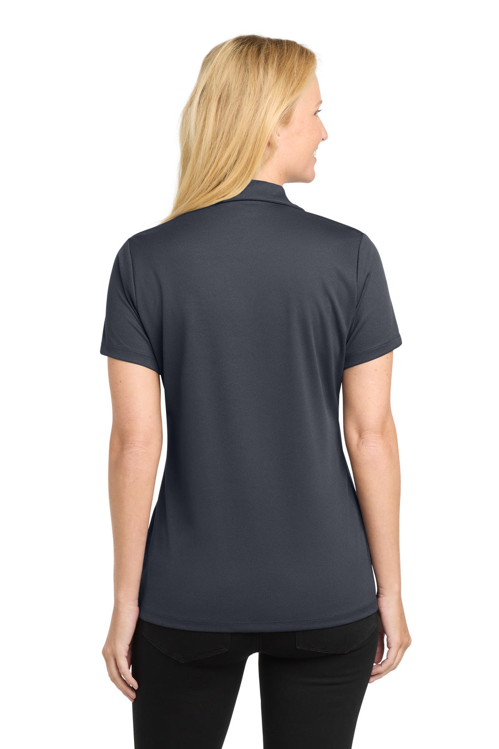 Sport-Tek Women's PosiCharge RacerMesh Polo. LST640 - Graphite - back