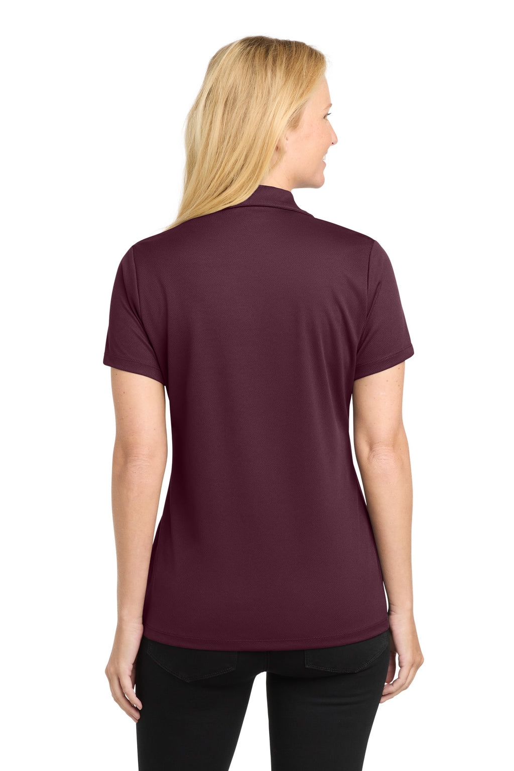 Sport-Tek Women's PosiCharge RacerMesh Polo. LST640 - Maroon - back