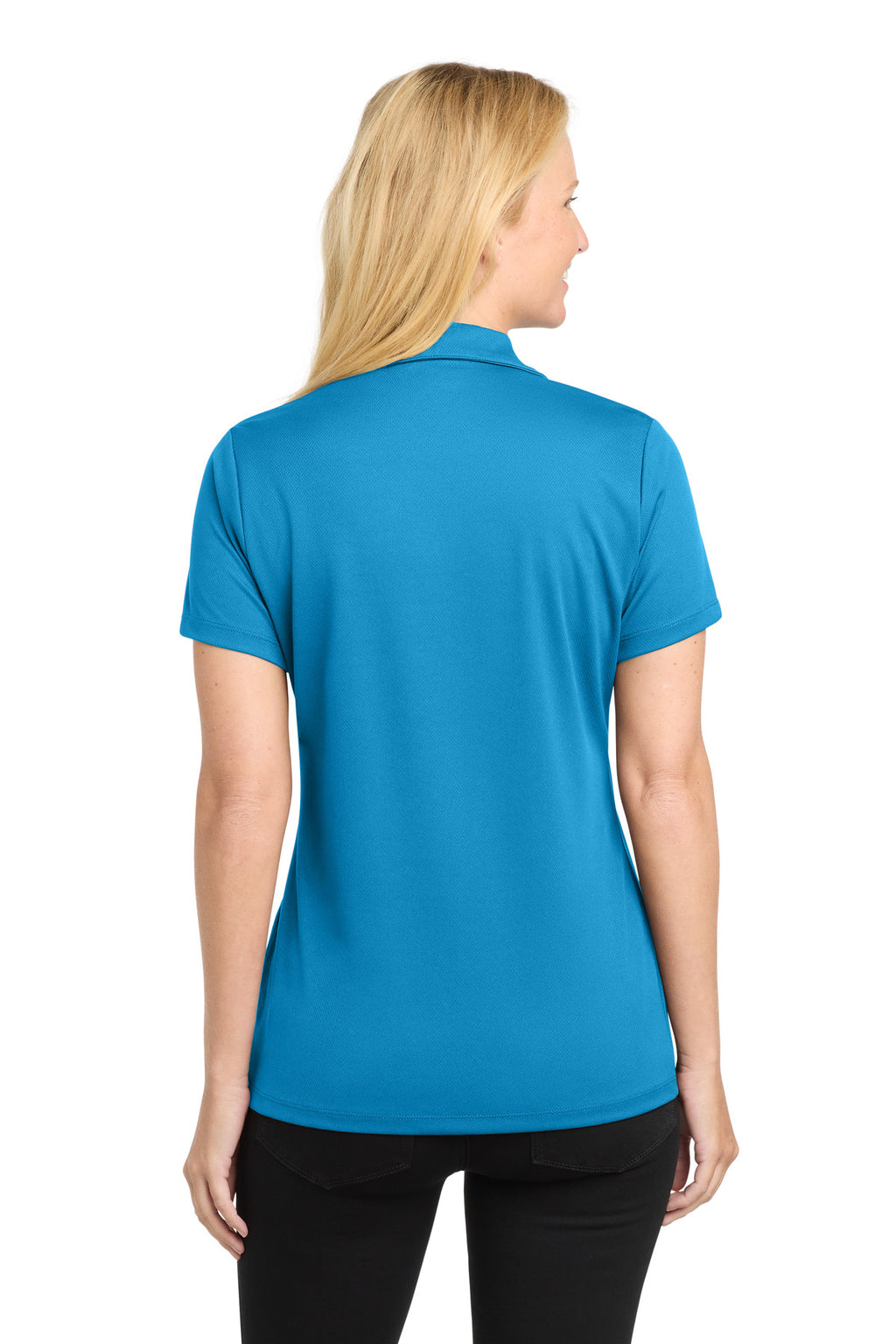 Sport-Tek Women's PosiCharge RacerMesh Polo. LST640 - Pond Blue - back