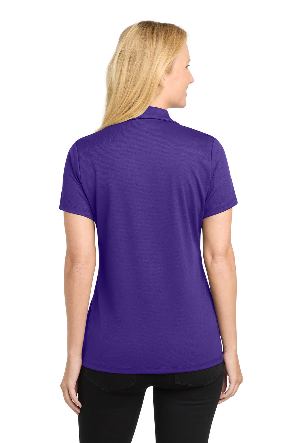 Sport-Tek Women's PosiCharge RacerMesh Polo. LST640 - Purple - back