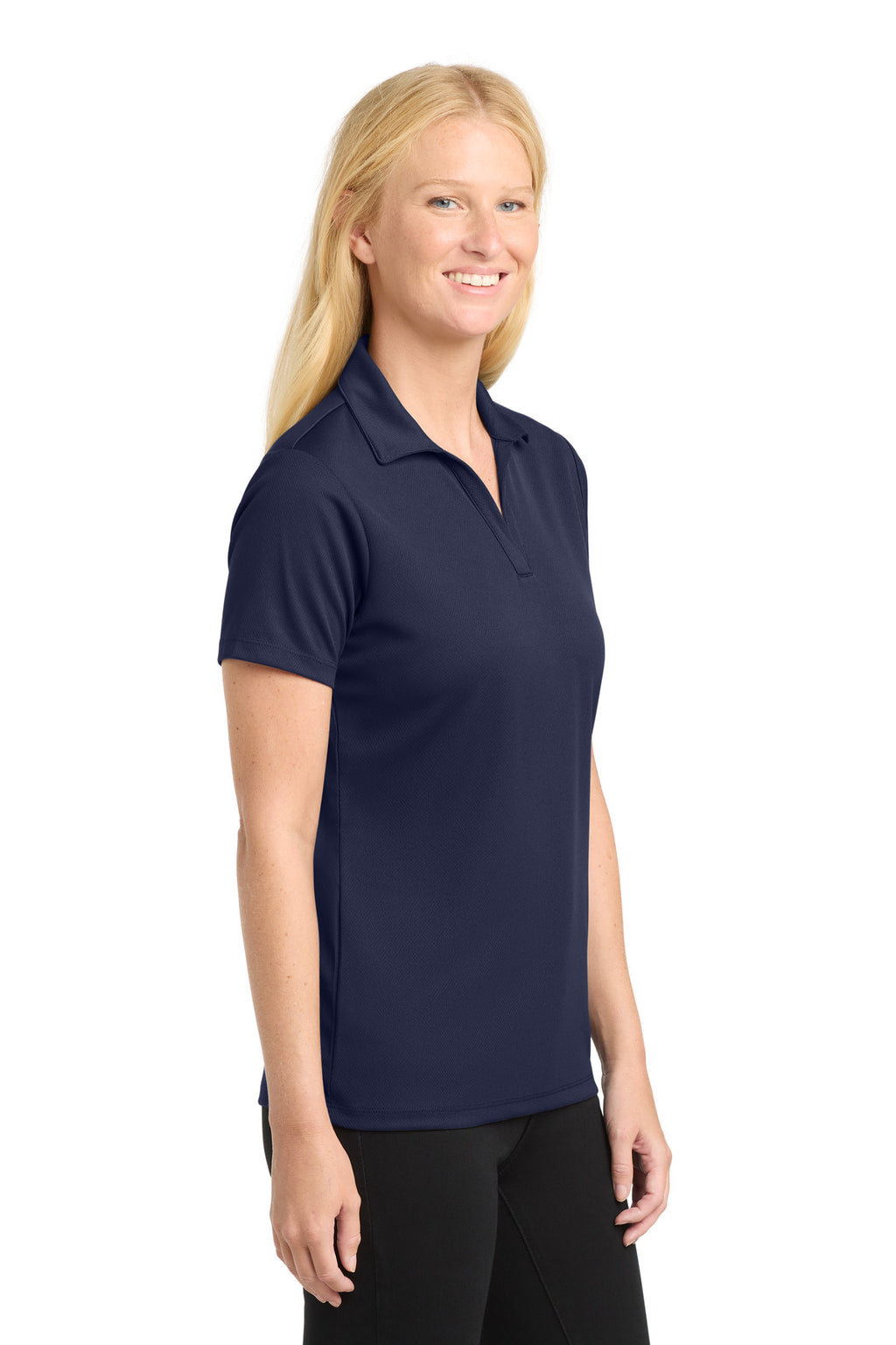 Sport-Tek Women's PosiCharge RacerMesh Polo. LST640 - True Navy - side