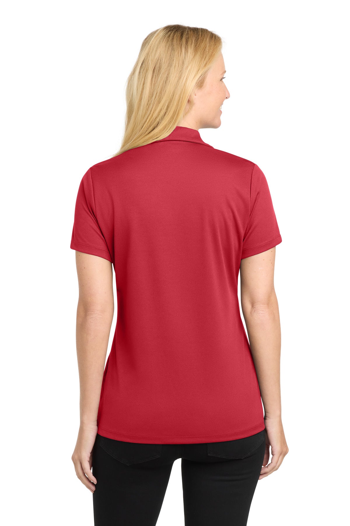Sport-Tek Women's PosiCharge RacerMesh Polo. LST640 - True Red - back
