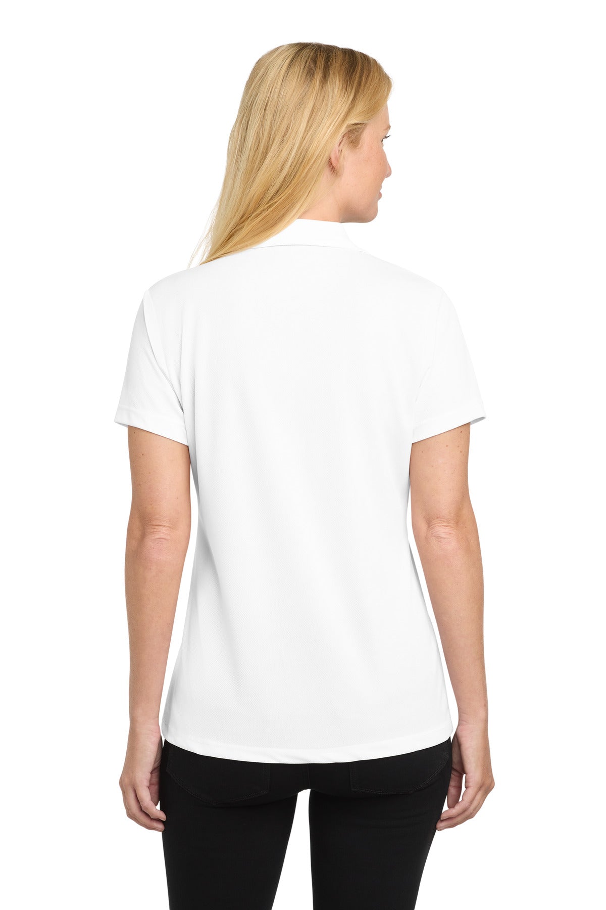 Sport-Tek Women's PosiCharge RacerMesh Polo. LST640 - White - back