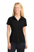 Sport-Tek Women's Micropique Sport-Wick Polo. LST650 - Black - front