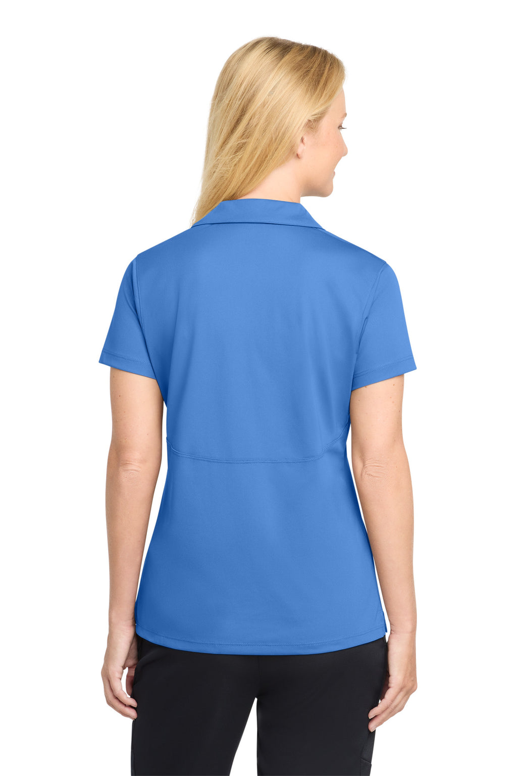 Sport-Tek Women's Micropique Sport-Wick Polo. LST650 - Blue Lake - back