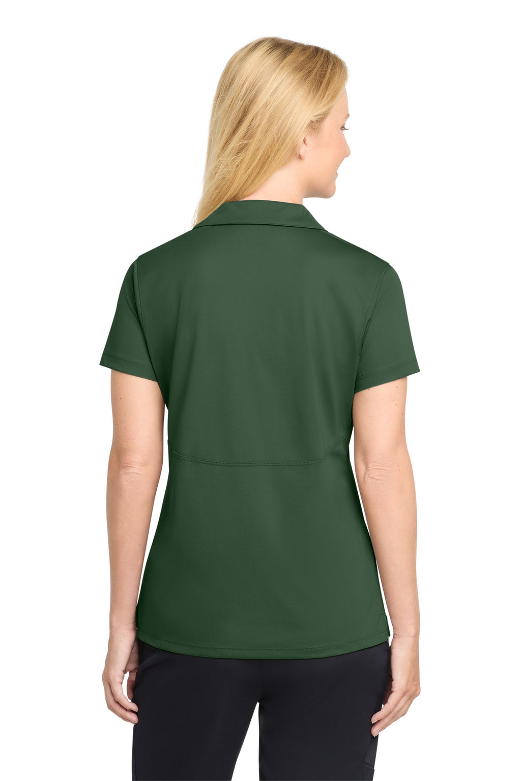 Sport-Tek Women's Micropique Sport-Wick Polo. LST650 - Forest Green - back