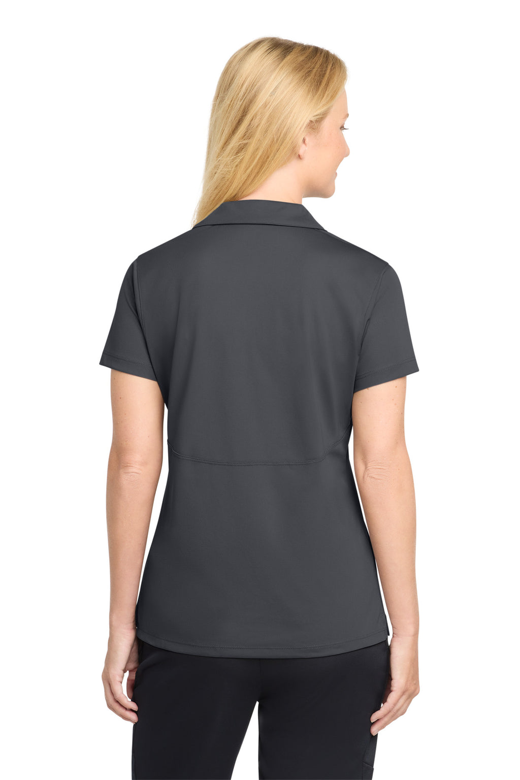 Sport-Tek Women's Micropique Sport-Wick Polo. LST650 - Iron Grey - back