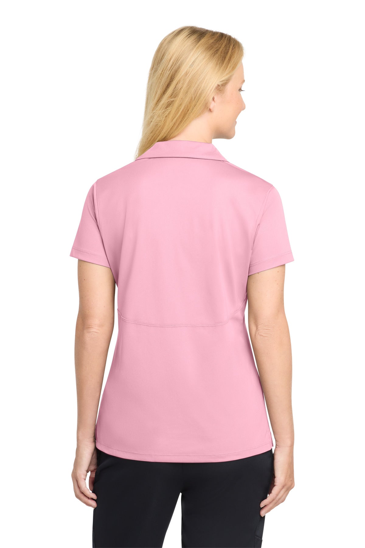 Sport-Tek Women's Micropique Sport-Wick Polo. LST650 - Light Pink - back