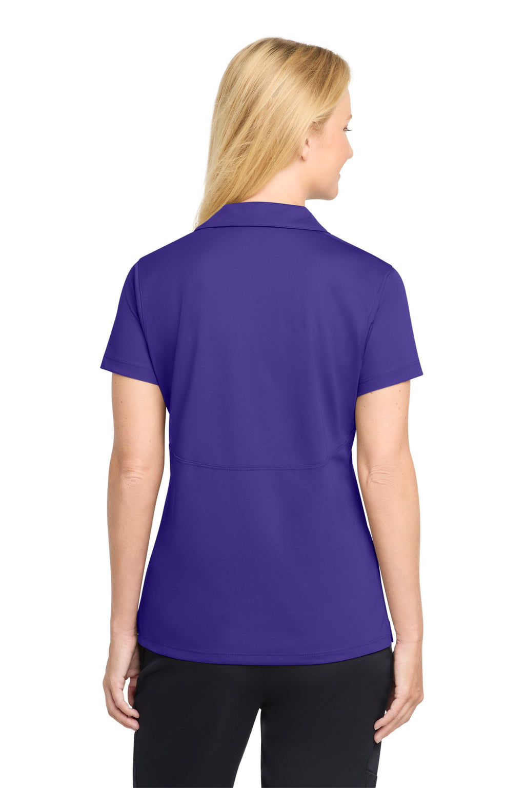 Sport-Tek Women's Micropique Sport-Wick Polo. LST650 - Purple - back