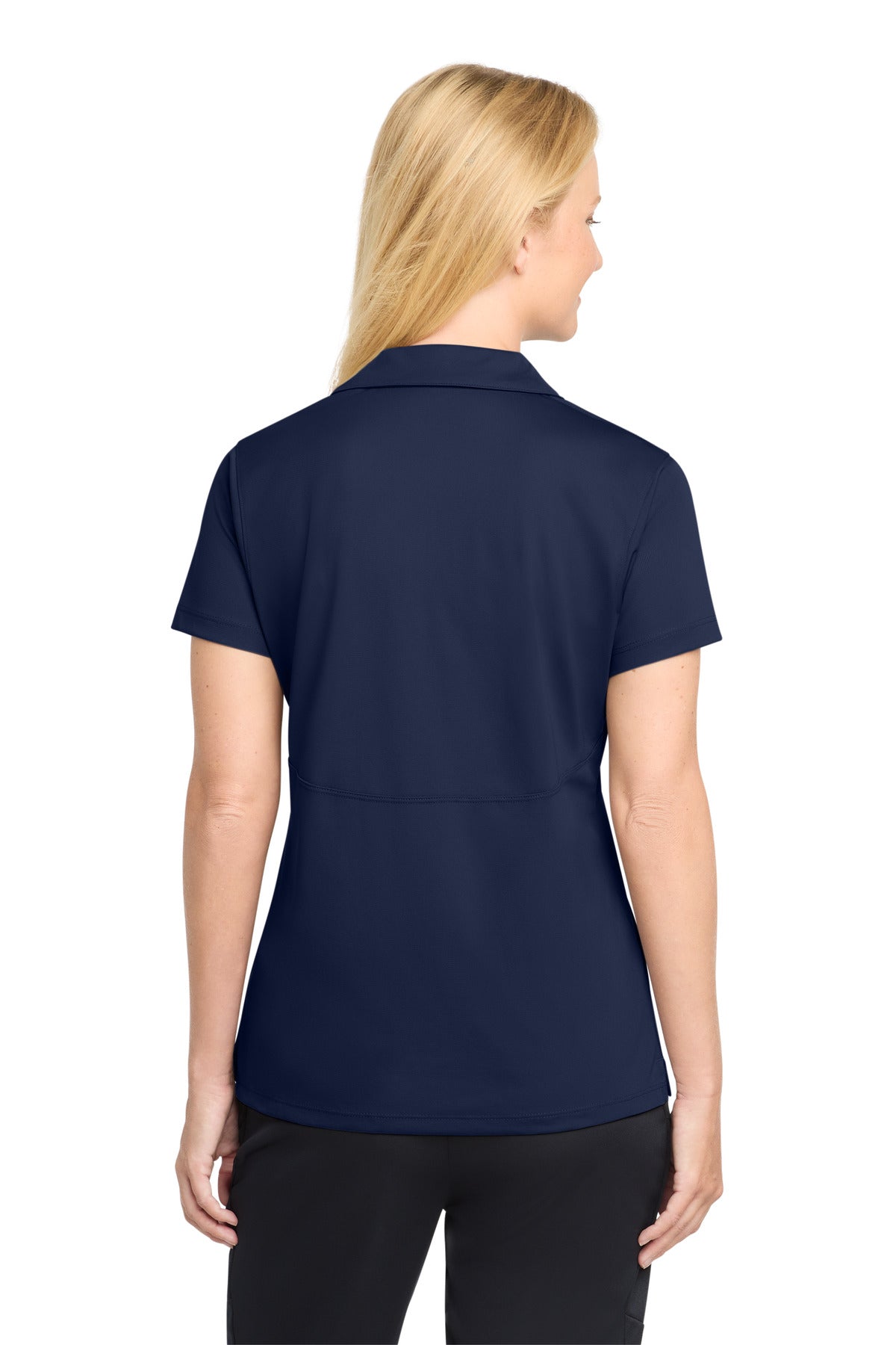 Sport-Tek Women's Micropique Sport-Wick Polo. LST650 - True Navy - back