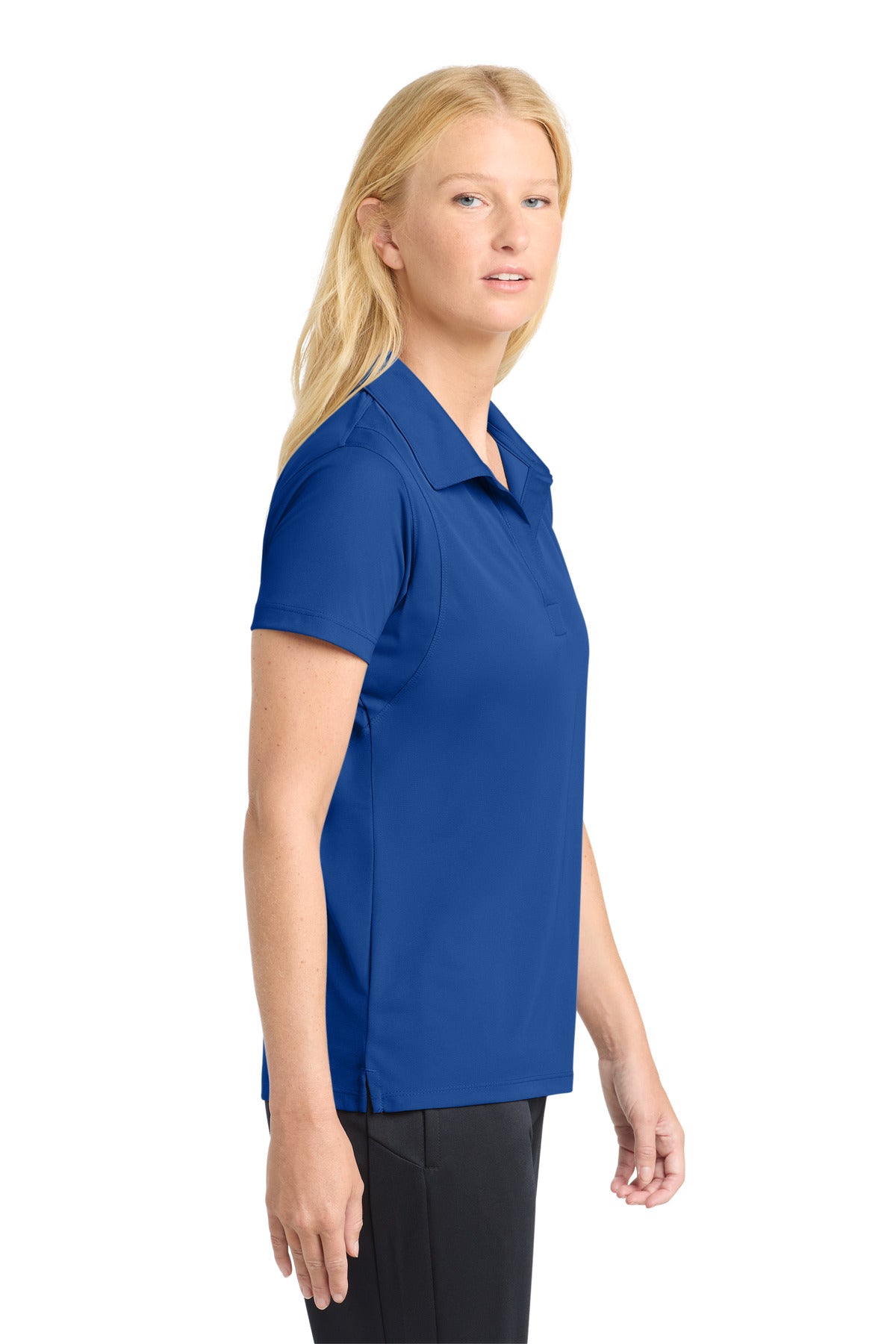 Sport-Tek Women's Micropique Sport-Wick Polo. LST650 - True Royal - side