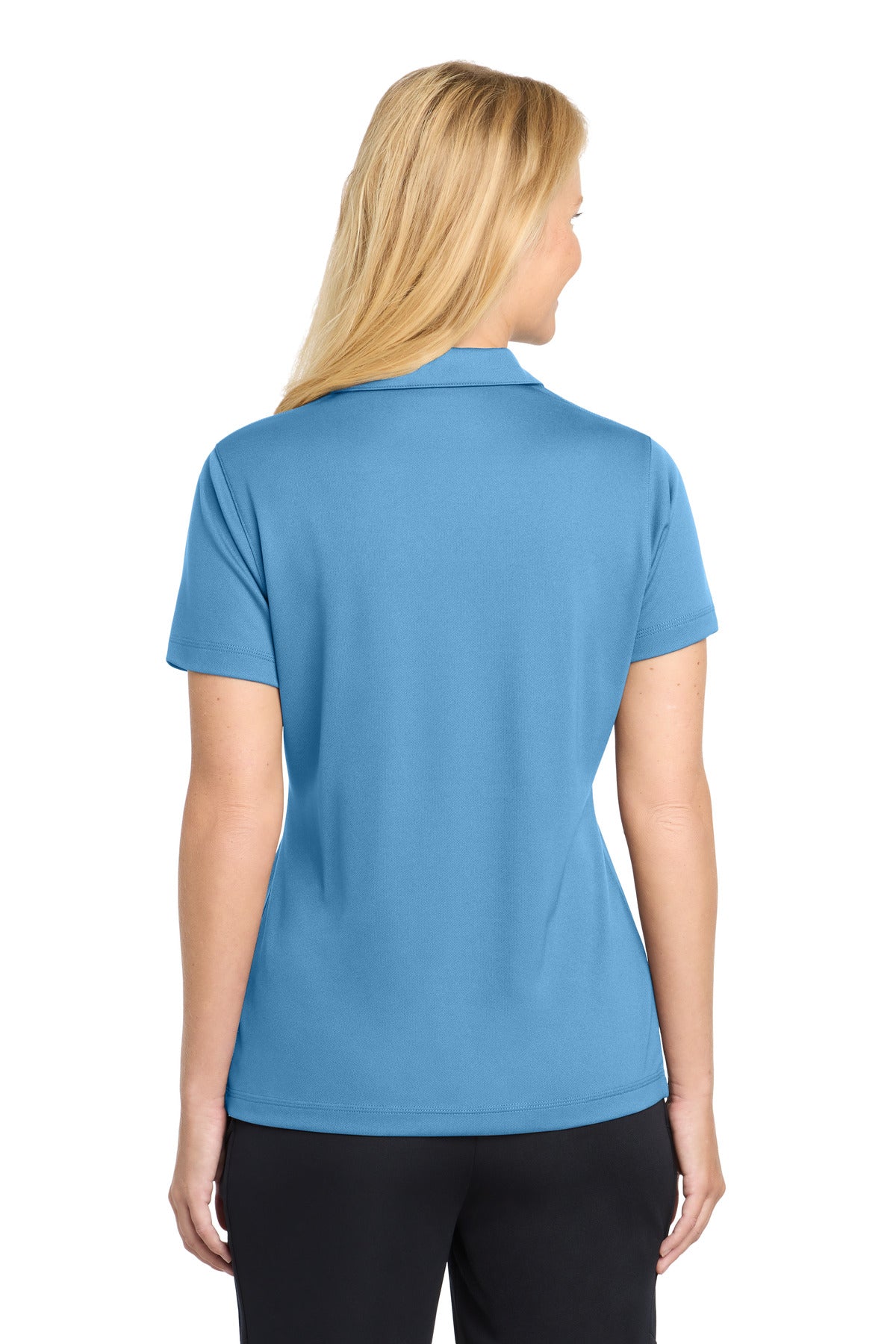 Sport-Tek Women's PosiCharge Micro-Mesh Polo. LST680 - Carolina Blue - back