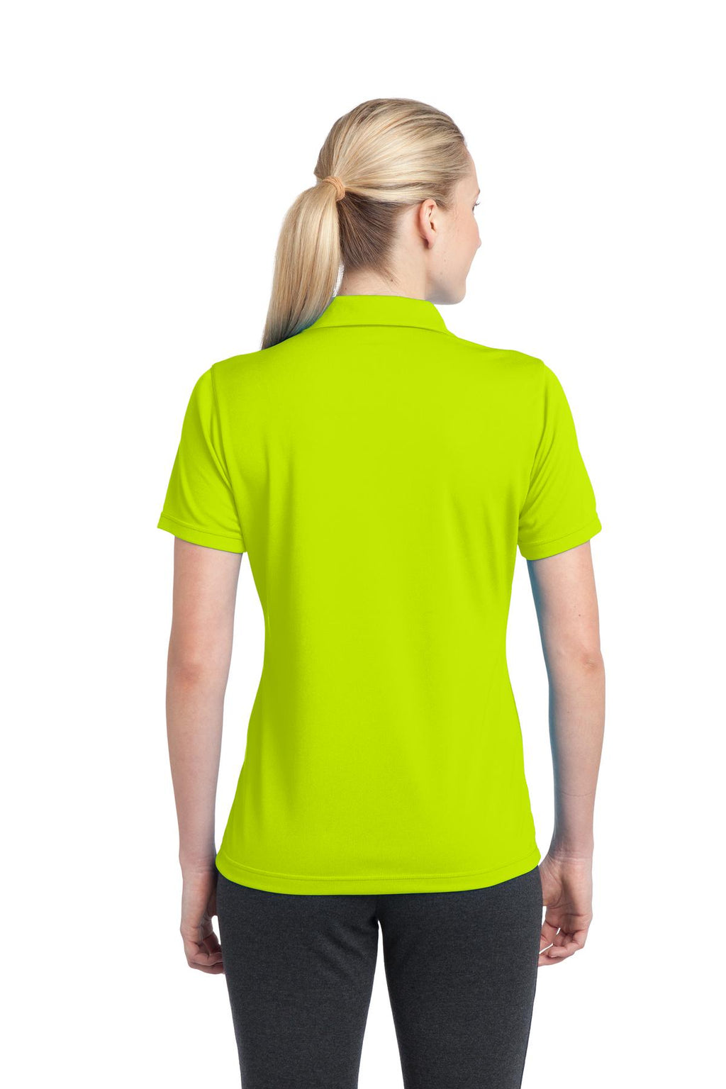 Sport-Tek Women's PosiCharge Micro-Mesh Polo. LST680 - Citron - back