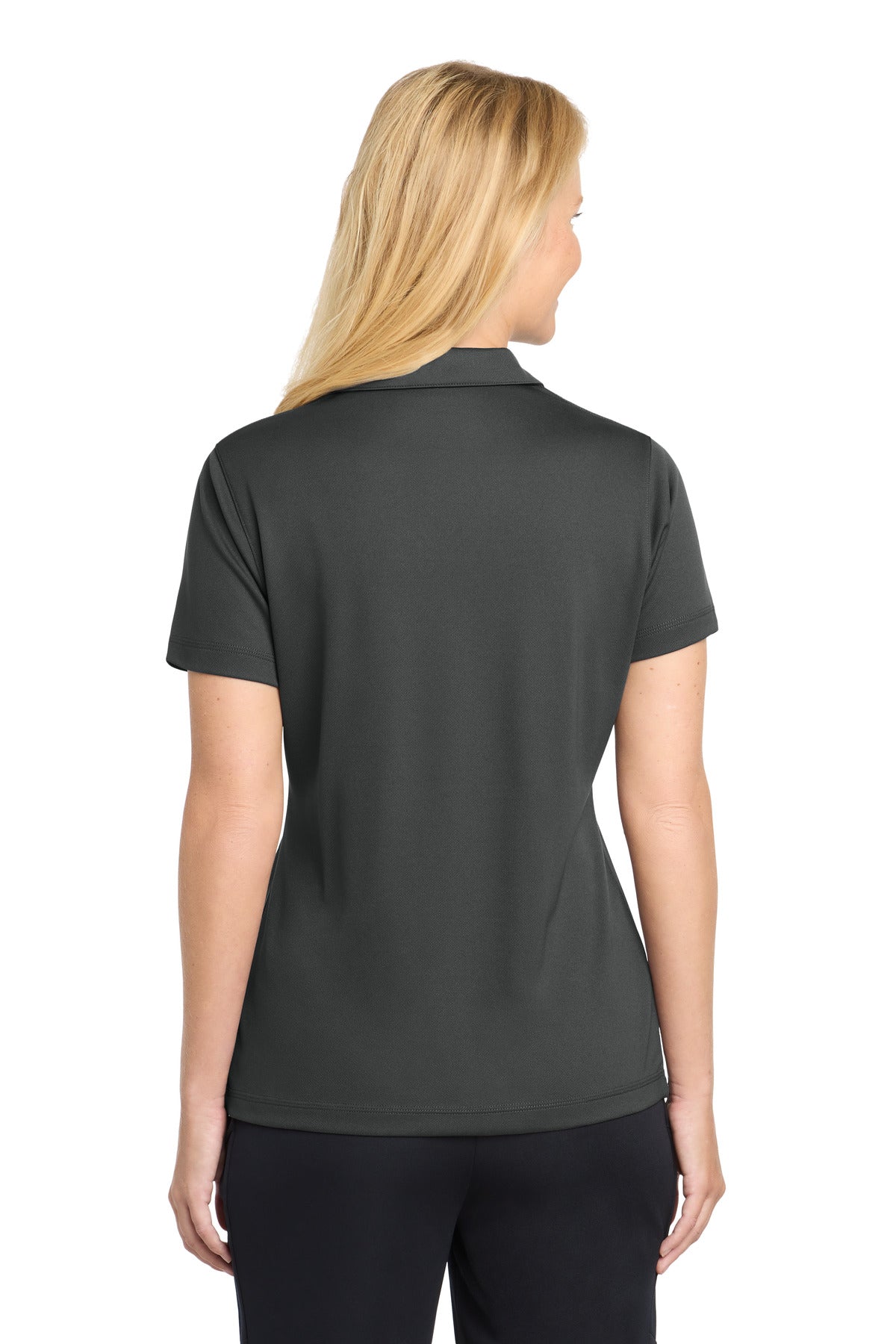Sport-Tek Women's PosiCharge Micro-Mesh Polo. LST680 - Iron Grey - back