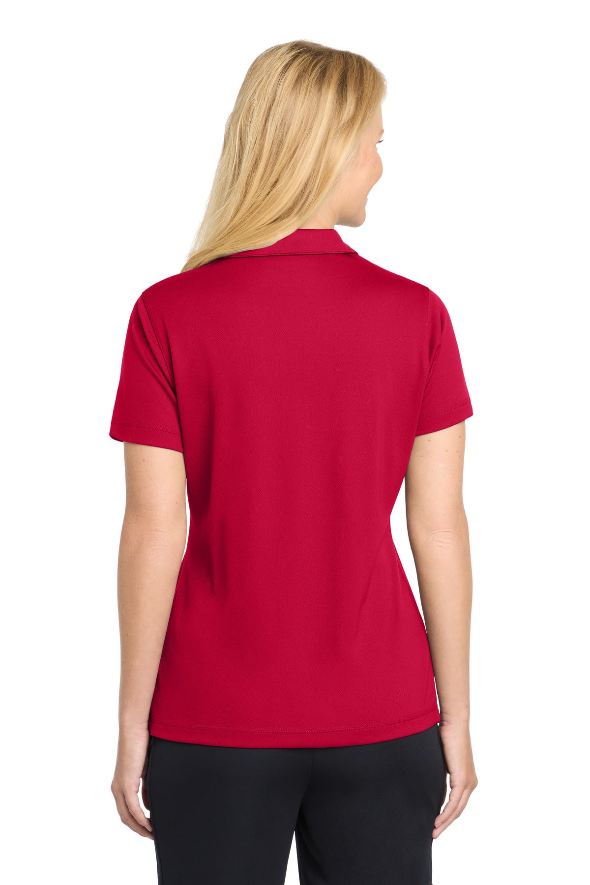 Sport-Tek Women's PosiCharge Micro-Mesh Polo. LST680 - True Red - back
