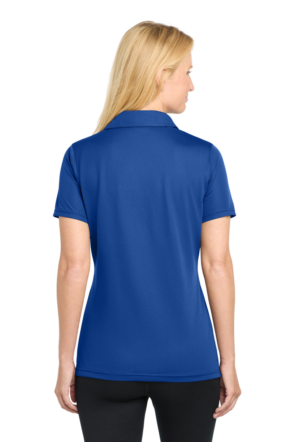 Sport-Tek Women's PosiCharge Active Textured Polo. LST690 - True Royal - back
