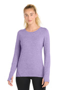 Sport-Tek Women's Exchange 1.5 Long Sleeve Crew     LST710 - Hyacinth Heather - front