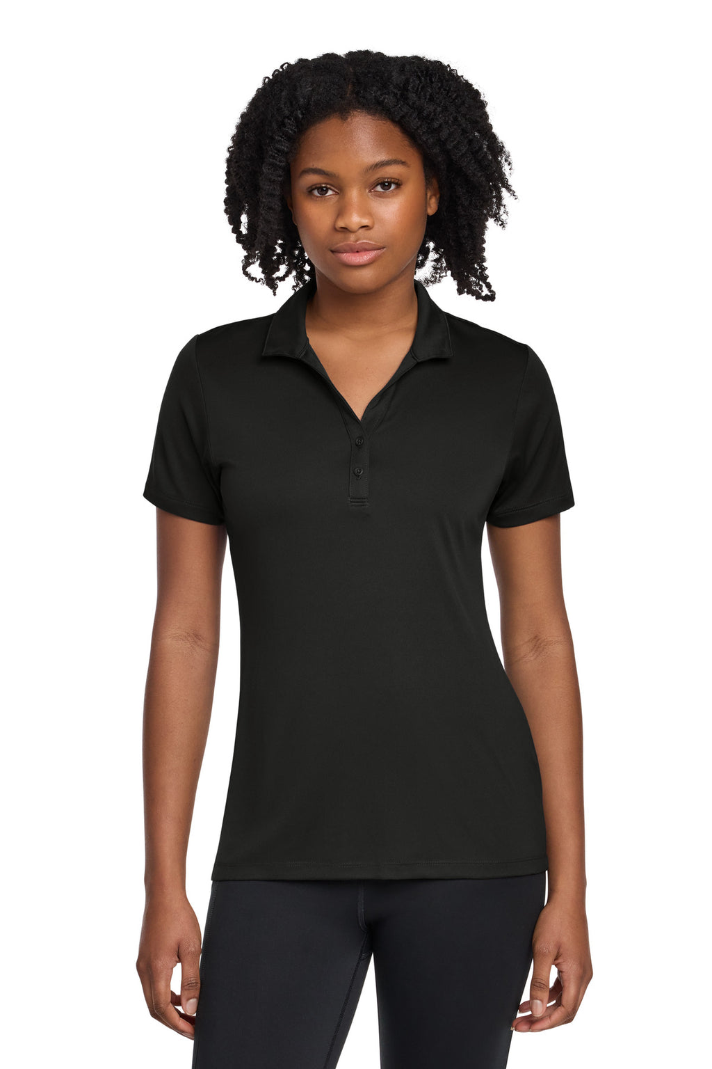 Sport-Tek Women's PosiCharge Re-Compete Polo LST725 - Black - front