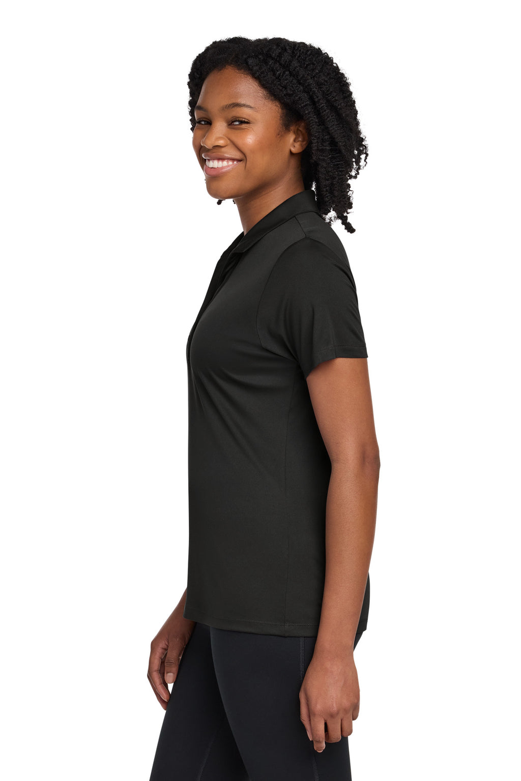 Sport-Tek Women's PosiCharge Re-Compete Polo LST725 - Black - side