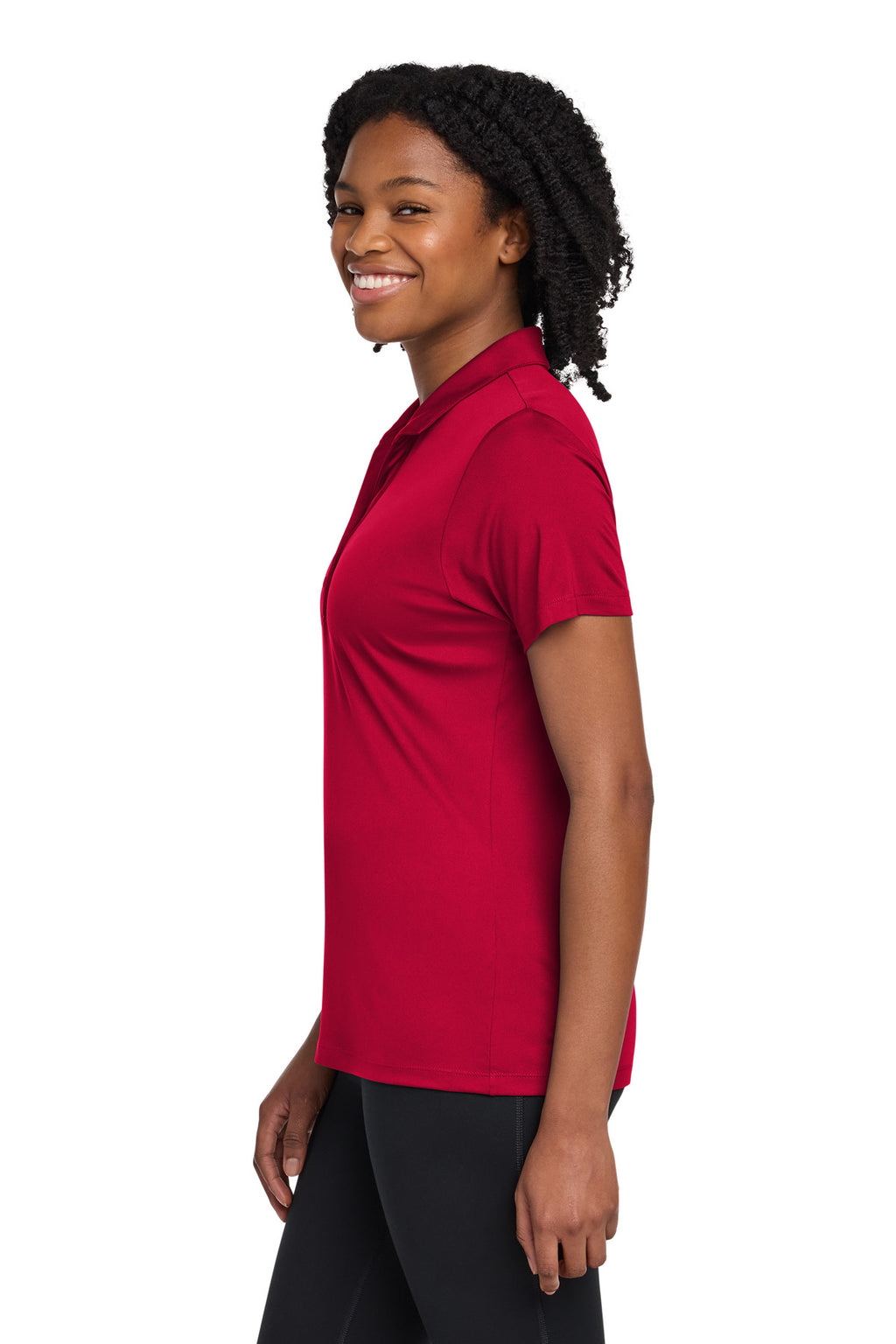 Sport-Tek Women's PosiCharge Re-Compete Polo LST725 - Deep Red - side