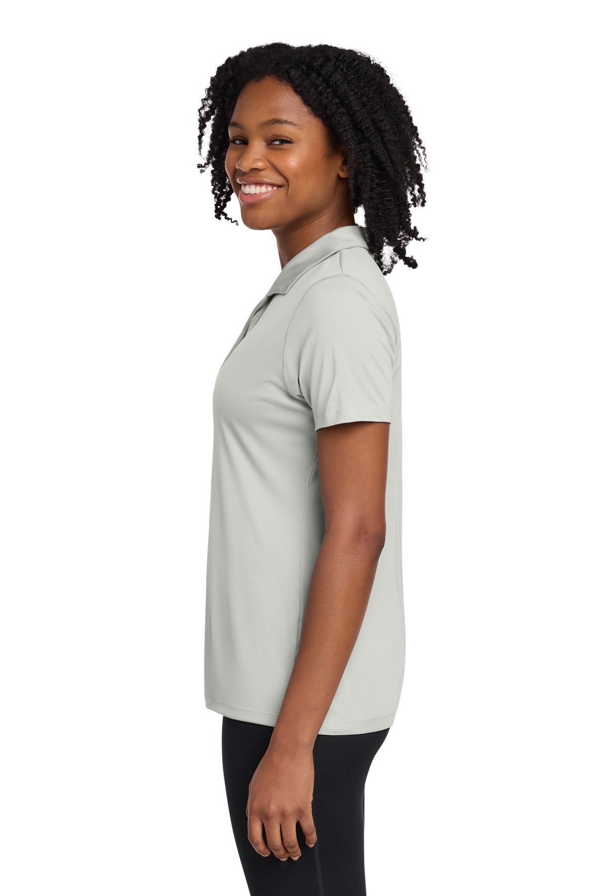 Sport-Tek Women's PosiCharge Re-Compete Polo LST725 - Silver - side