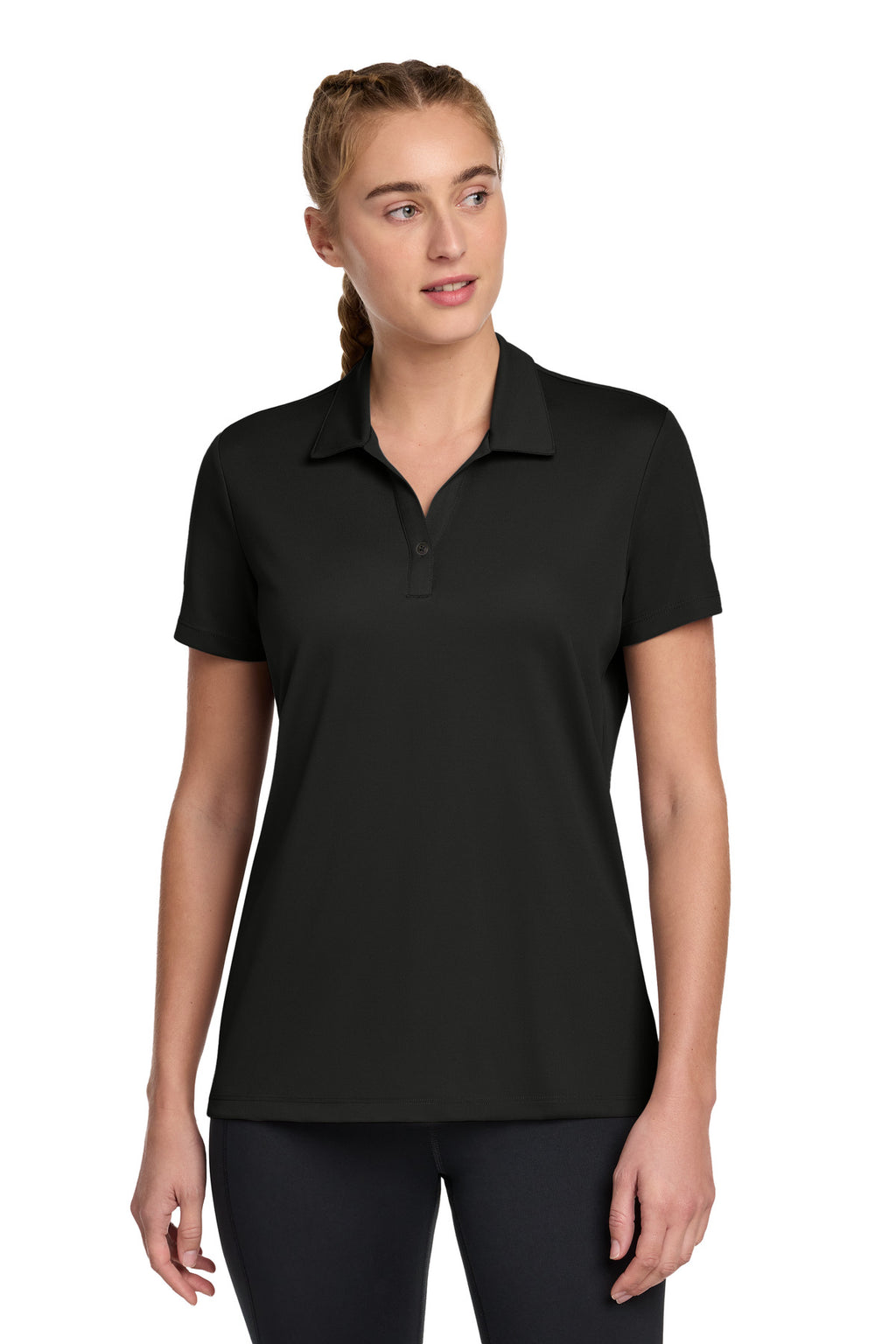 Sport-Tek Women's UV Micropique Polo LST740 - Black - front