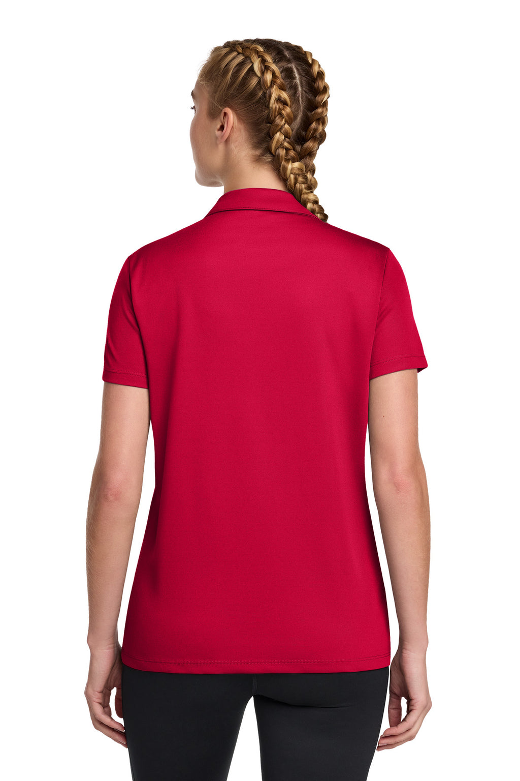 Sport-Tek Women's UV Micropique Polo LST740 - Deep Red - back