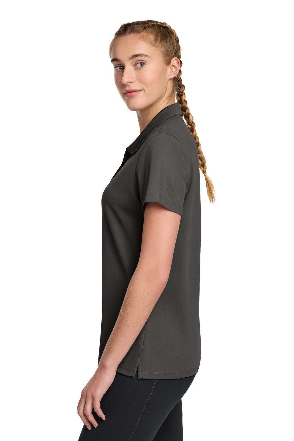 Sport-Tek Women's UV Micropique Polo LST740 - Graphite - side