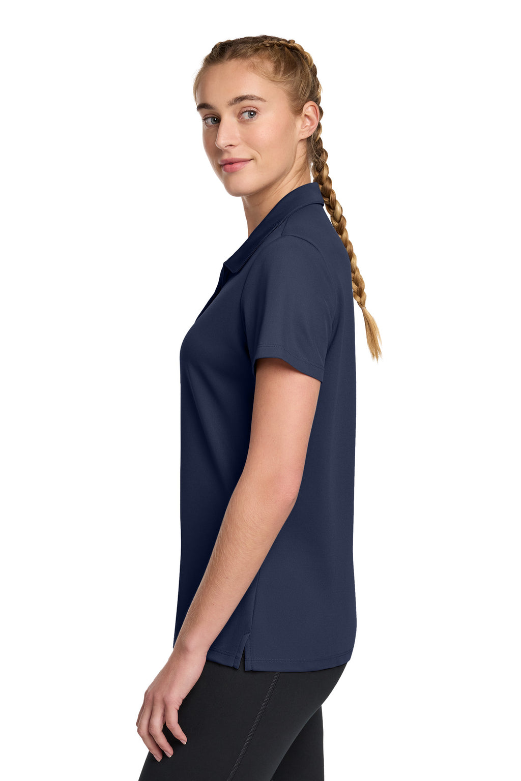 Sport-Tek Women's UV Micropique Polo LST740 - True Navy - side
