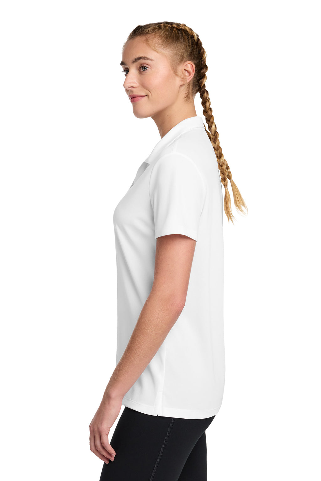 Sport-Tek Women's UV Micropique Polo LST740 - White - side