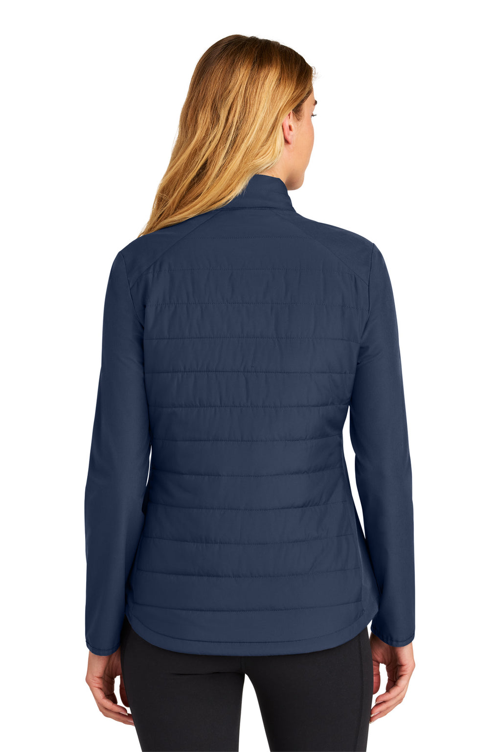 Sport-Tek Women's Teknical Hybrid Jacket LST940 - True Navy - back