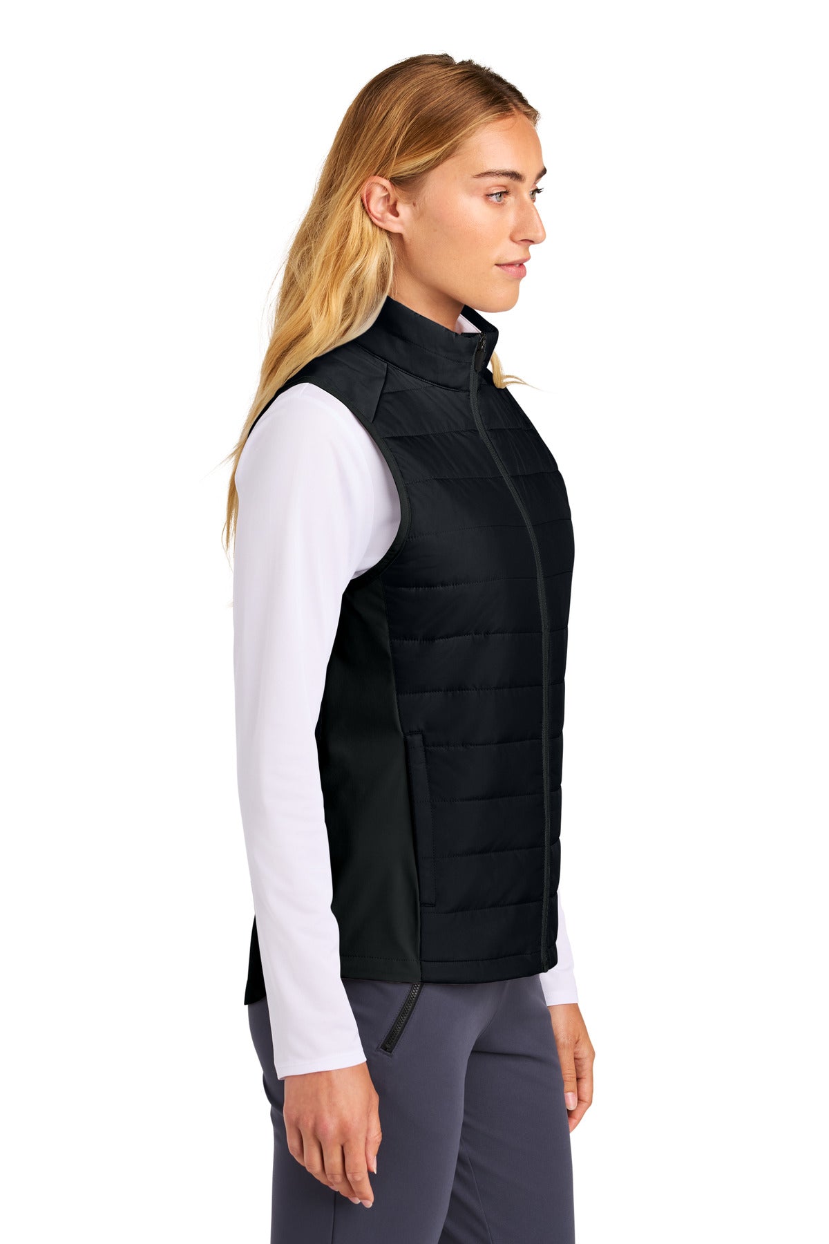 Sport-Tek Women's Teknical Hybrid Vest LST941 - Black - side