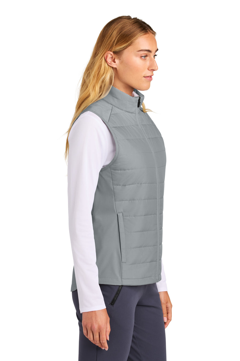 Sport-Tek Women's Teknical Hybrid Vest LST941 - Silver - side