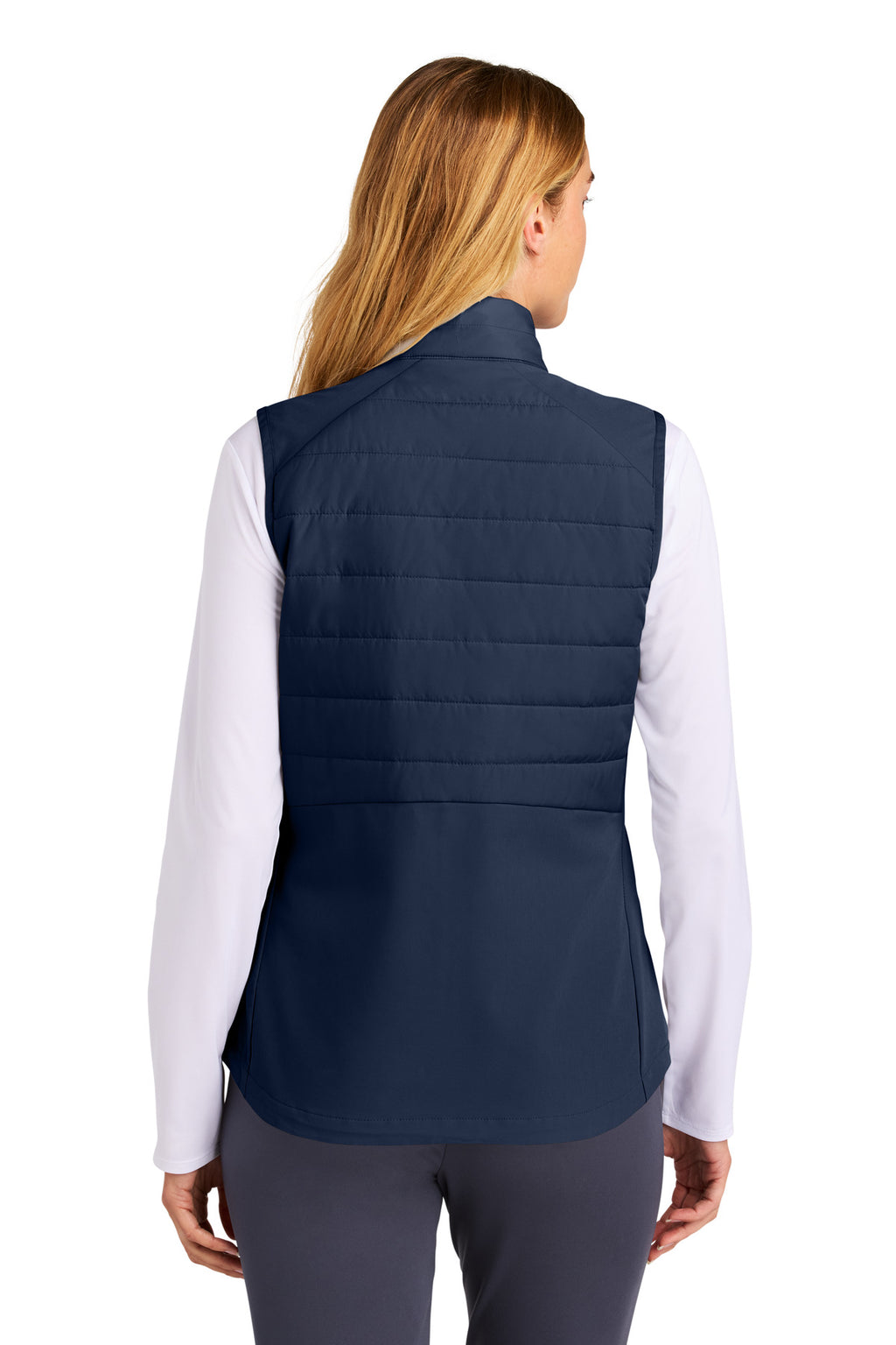 Sport-Tek Women's Teknical Hybrid Vest LST941 - True Navy - back