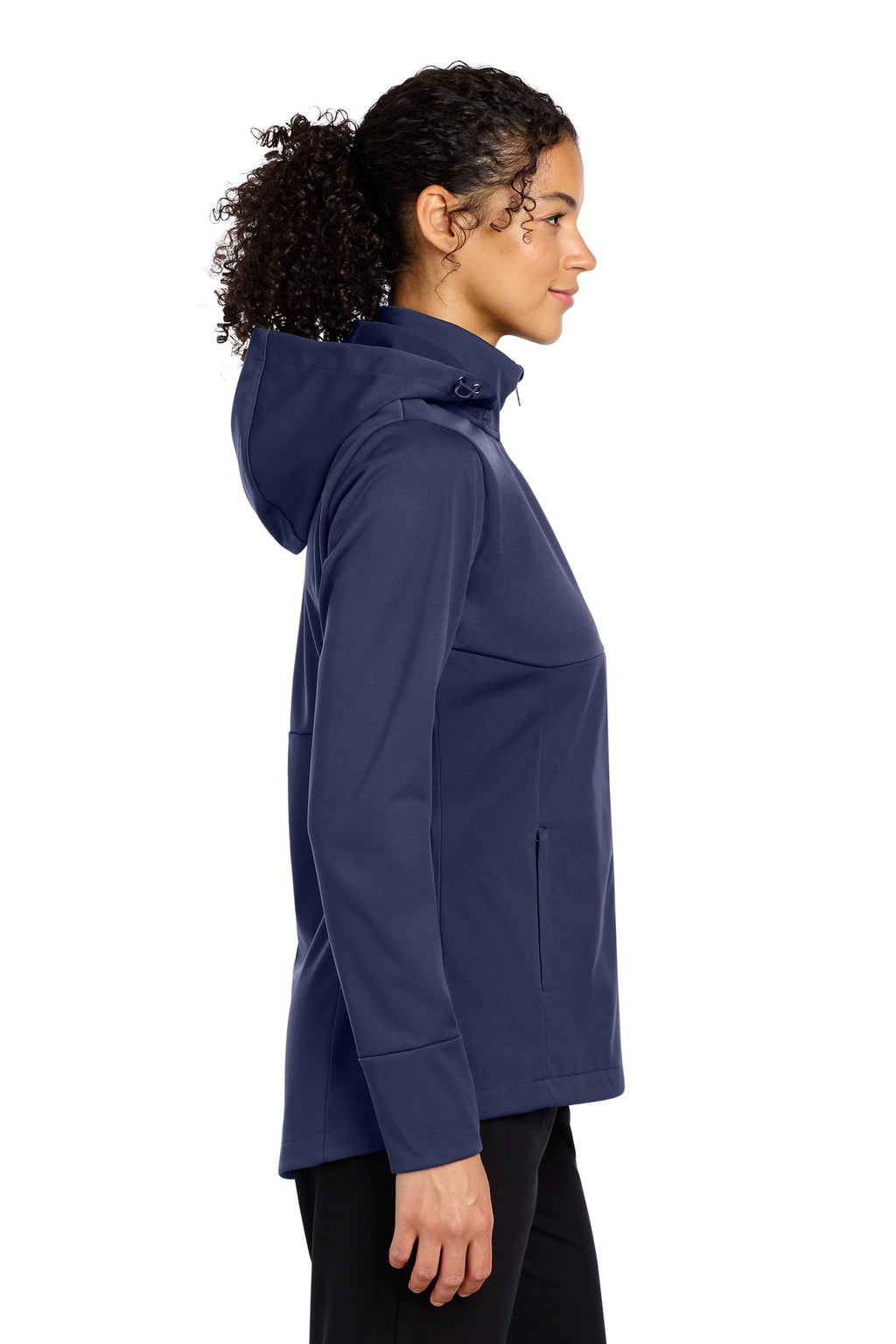 Sport-Tek Women's Hooded Soft Shell Jacket LST980 - True Navy - side