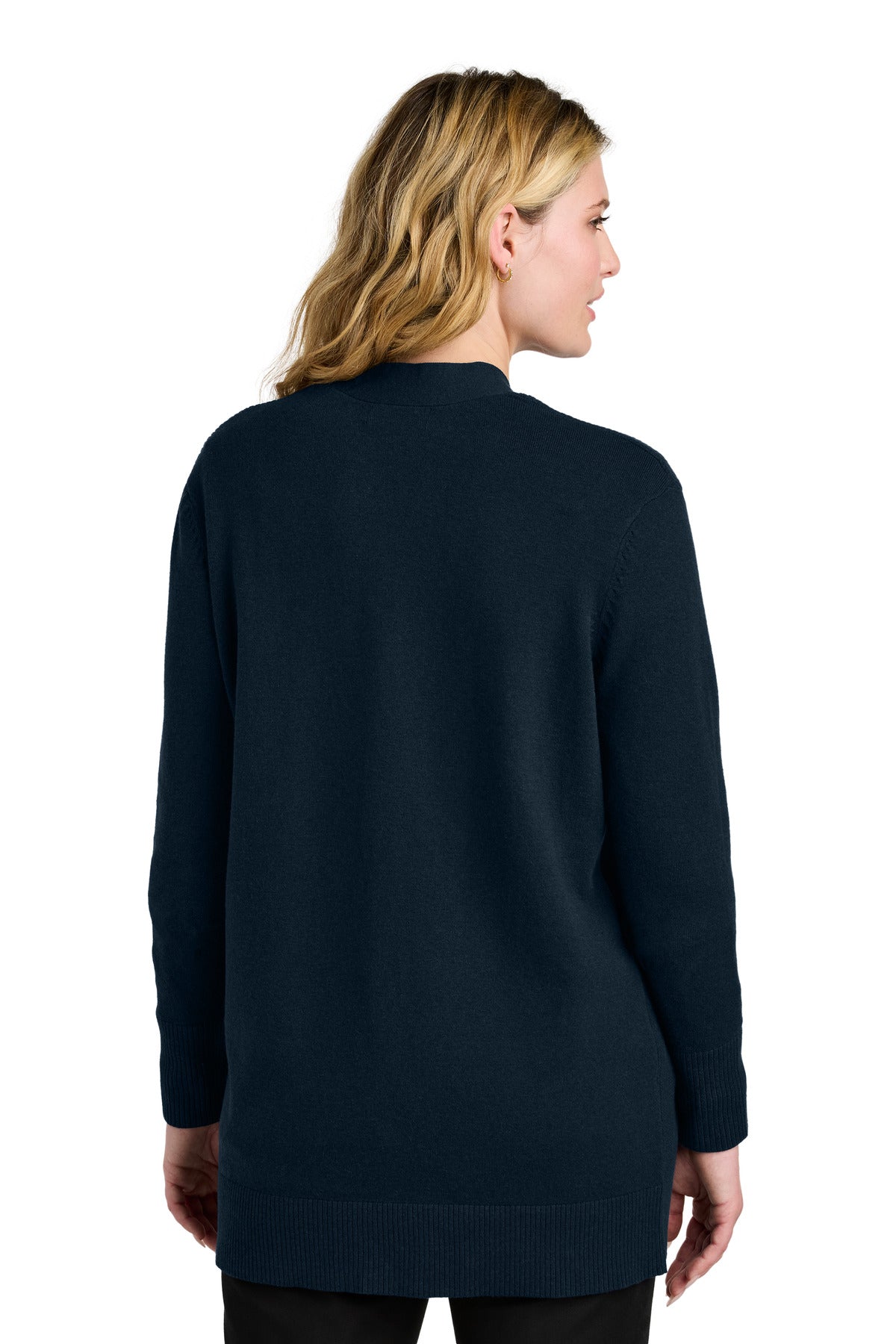 Port Authority Women's Easy Care Open-Front Cardigan Sweater LSW2890 - River Blue Navy - back