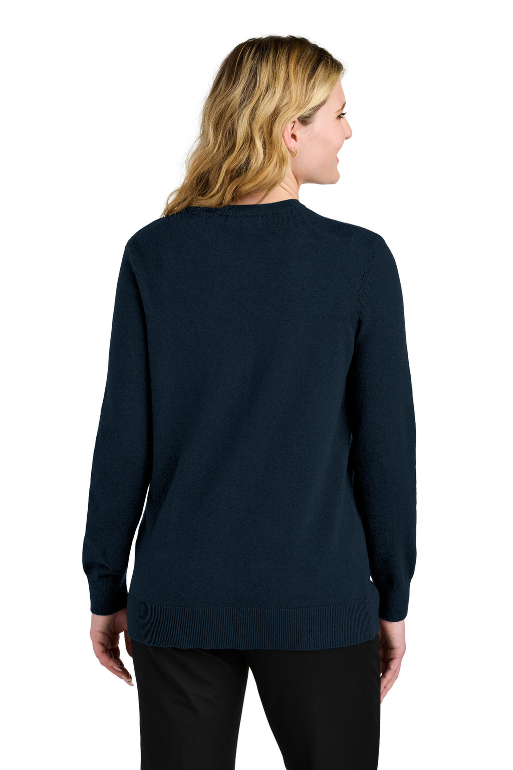 Port Authority Women's Easy Care Button-Up Cardigan Sweater LSW4150 - River Blue Navy - back