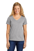 Volunteer Knitwear Women's Daily V-Neck Tee LVL45V - Athletic Heather - front