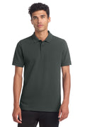 Mercer+Mettle Stretch Heavyweight Pique Polo MM1000 - Anchor Grey - front