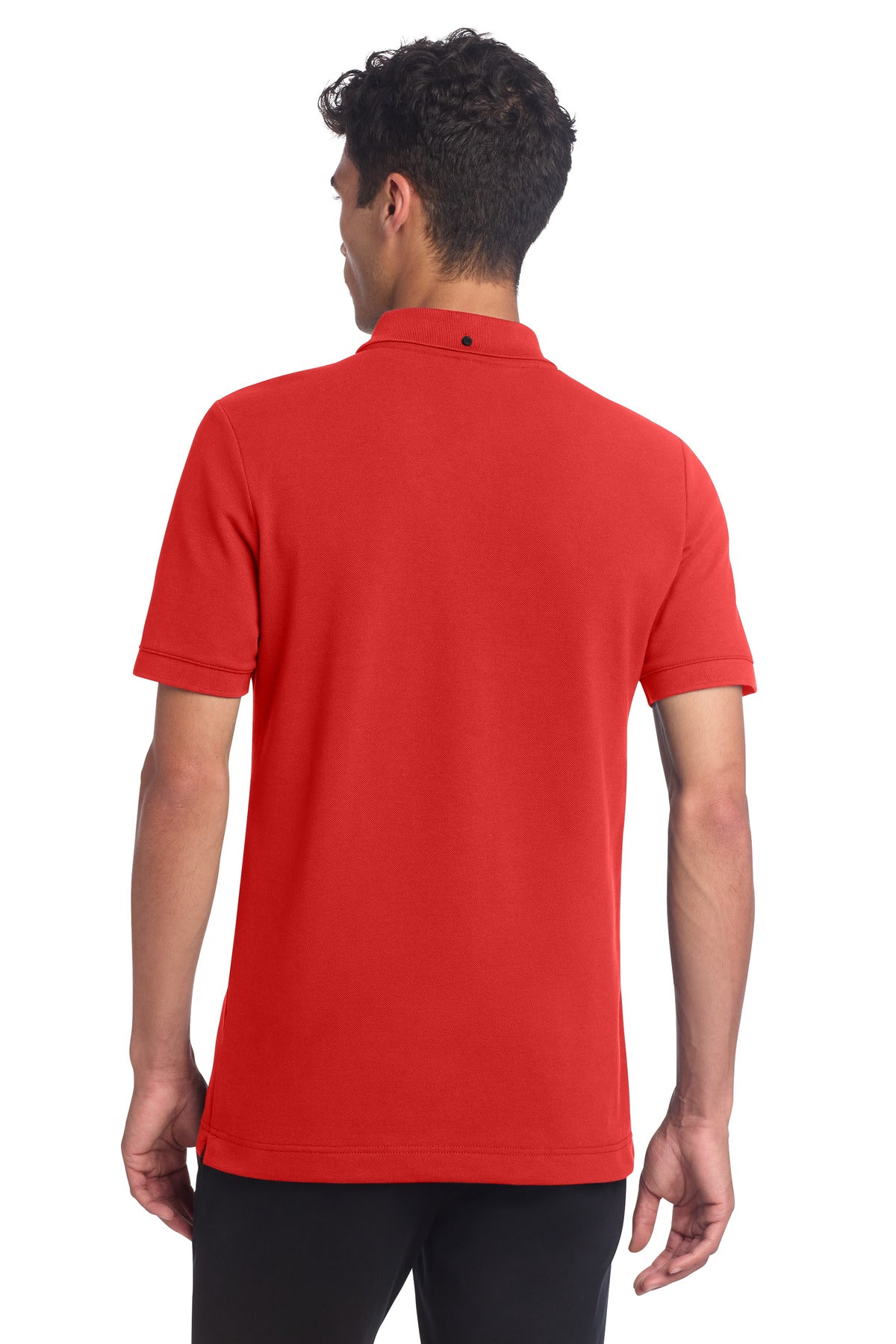 Mercer+Mettle Stretch Heavyweight Pique Polo MM1000 - Apple Red - back