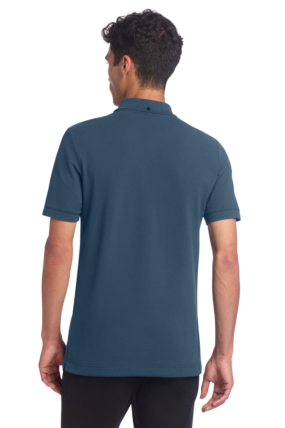 Mercer+Mettle Stretch Heavyweight Pique Polo MM1000 - Insignia Blue - back