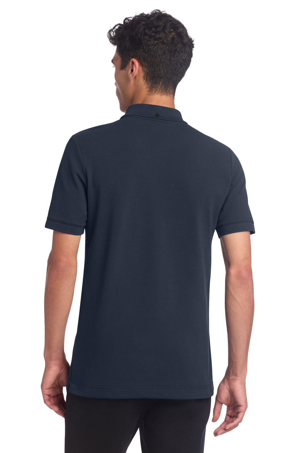 Mercer+Mettle Stretch Heavyweight Pique Polo MM1000 - Night Navy - back