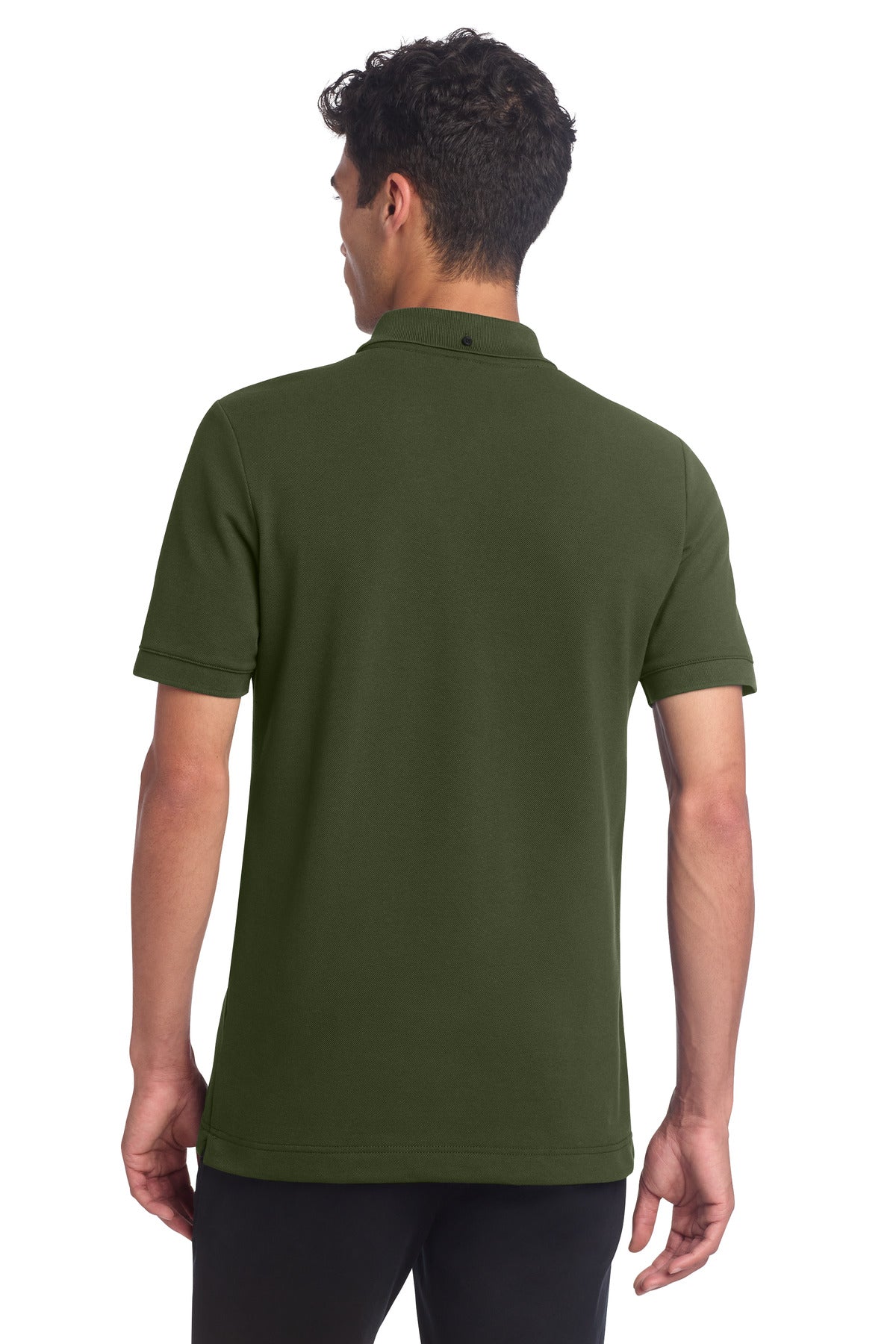 Mercer+Mettle Stretch Heavyweight Pique Polo MM1000 - Townsend Green - back