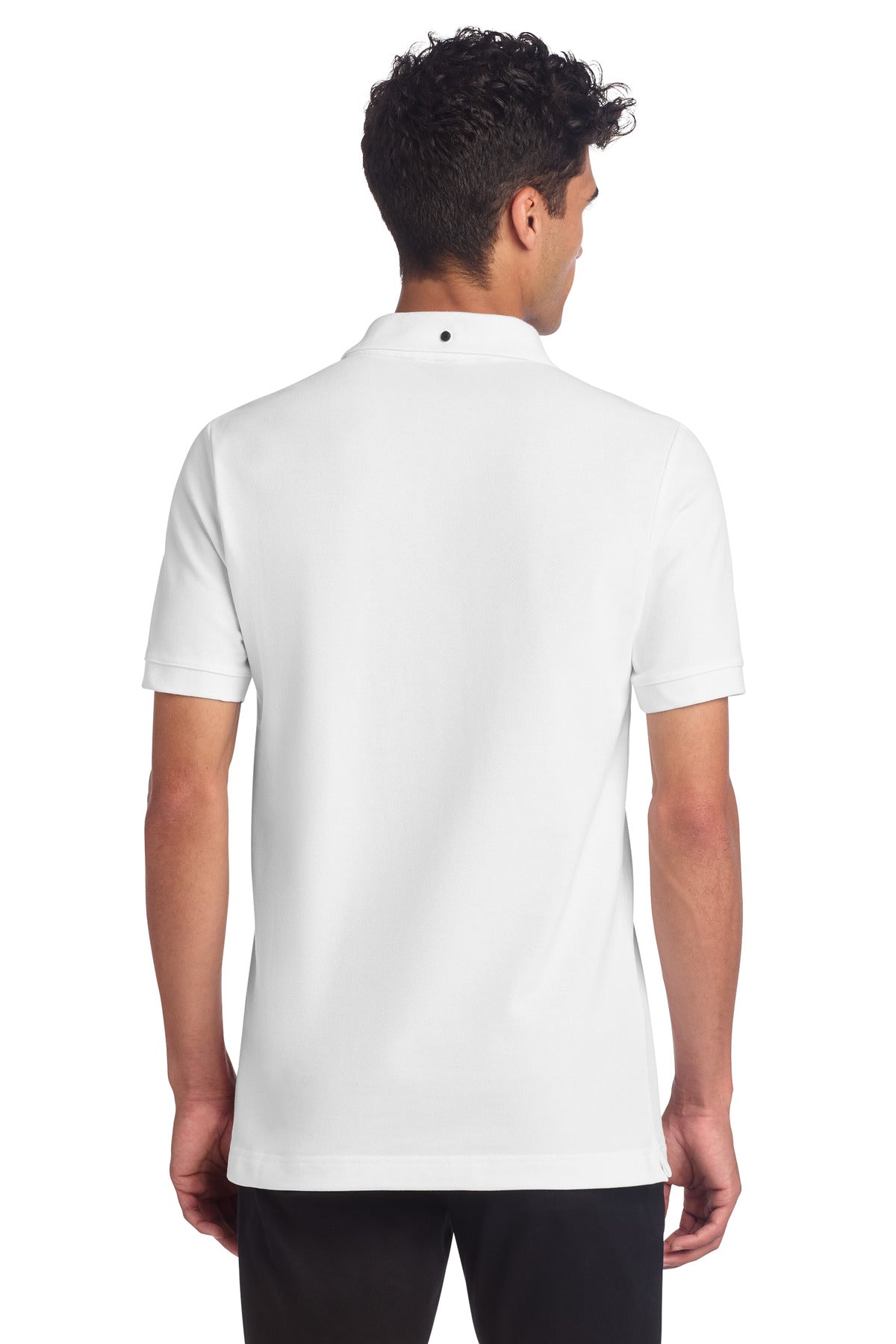 Mercer+Mettle Stretch Heavyweight Pique Polo MM1000 - White - back
