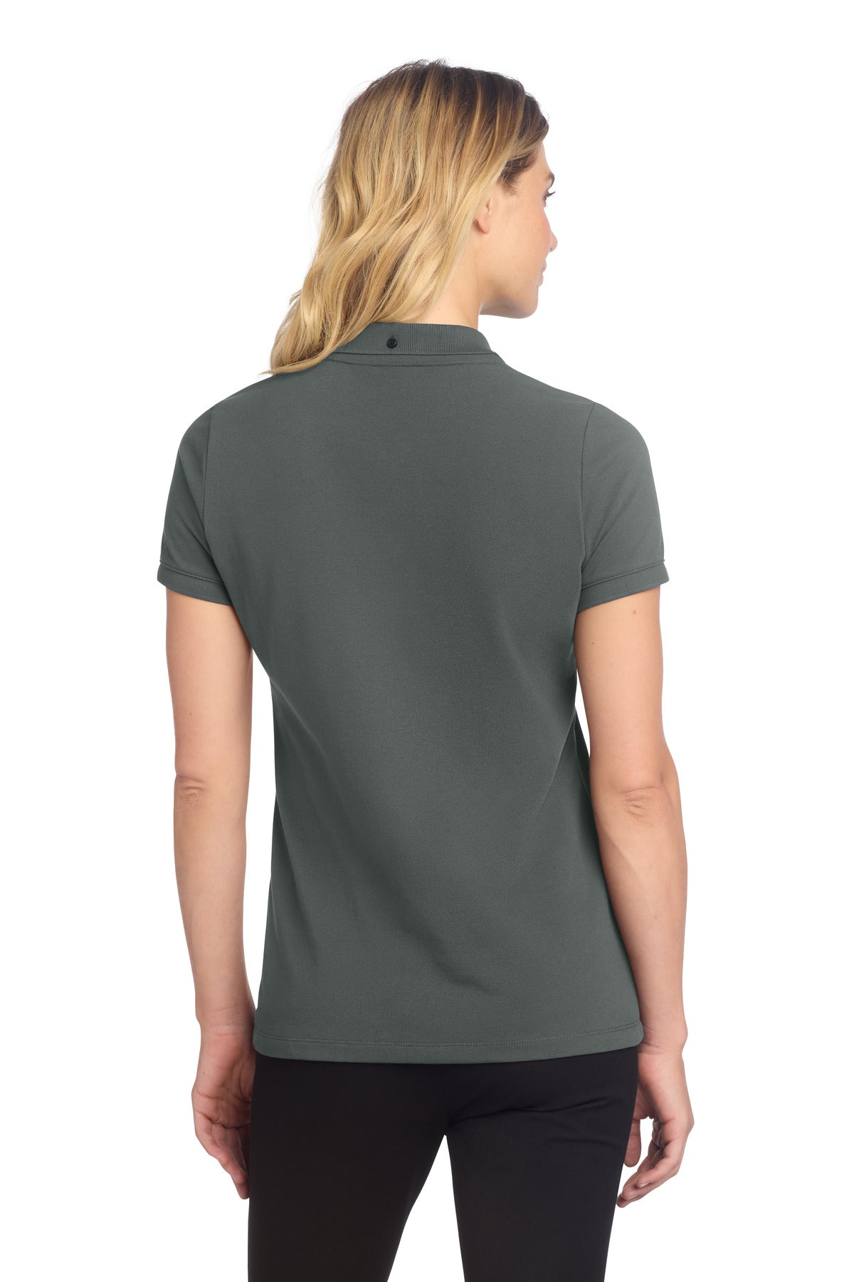 Mercer+Mettle Women's Stretch Heavyweight Pique Polo MM1001 - Anchor Grey - back