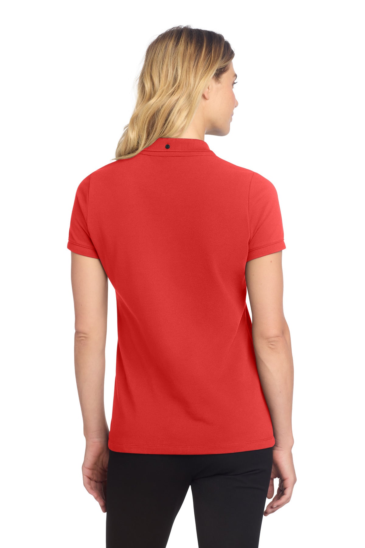 Mercer+Mettle Women's Stretch Heavyweight Pique Polo MM1001 - Apple Red - back
