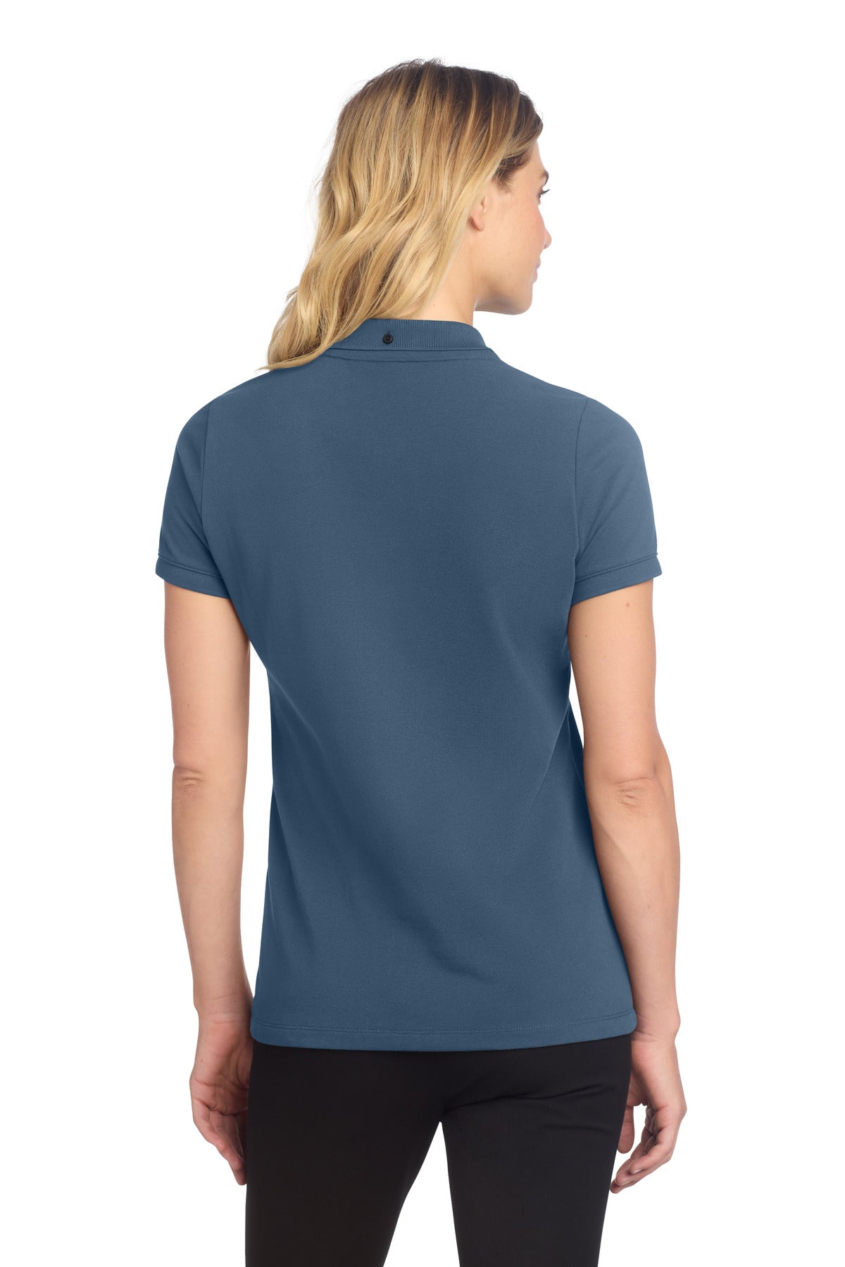 Mercer+Mettle Women's Stretch Heavyweight Pique Polo MM1001 - Insignia Blue - back